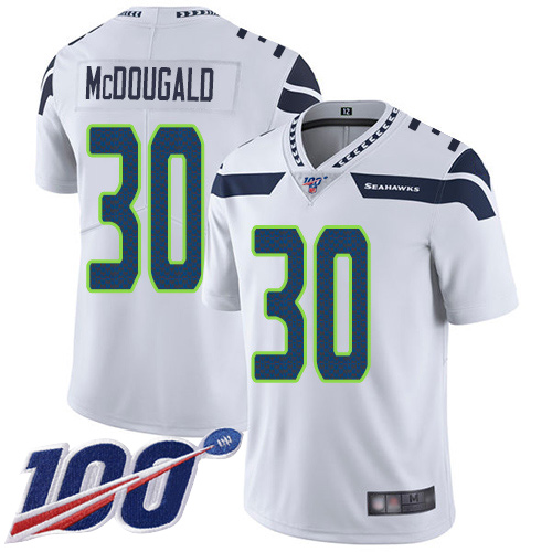 Seattle Seahawks Limited White Men Bradley McDougald Road Jersey NFL Football #30 100th Season Vapor Untouchable->youth nfl jersey->Youth Jersey